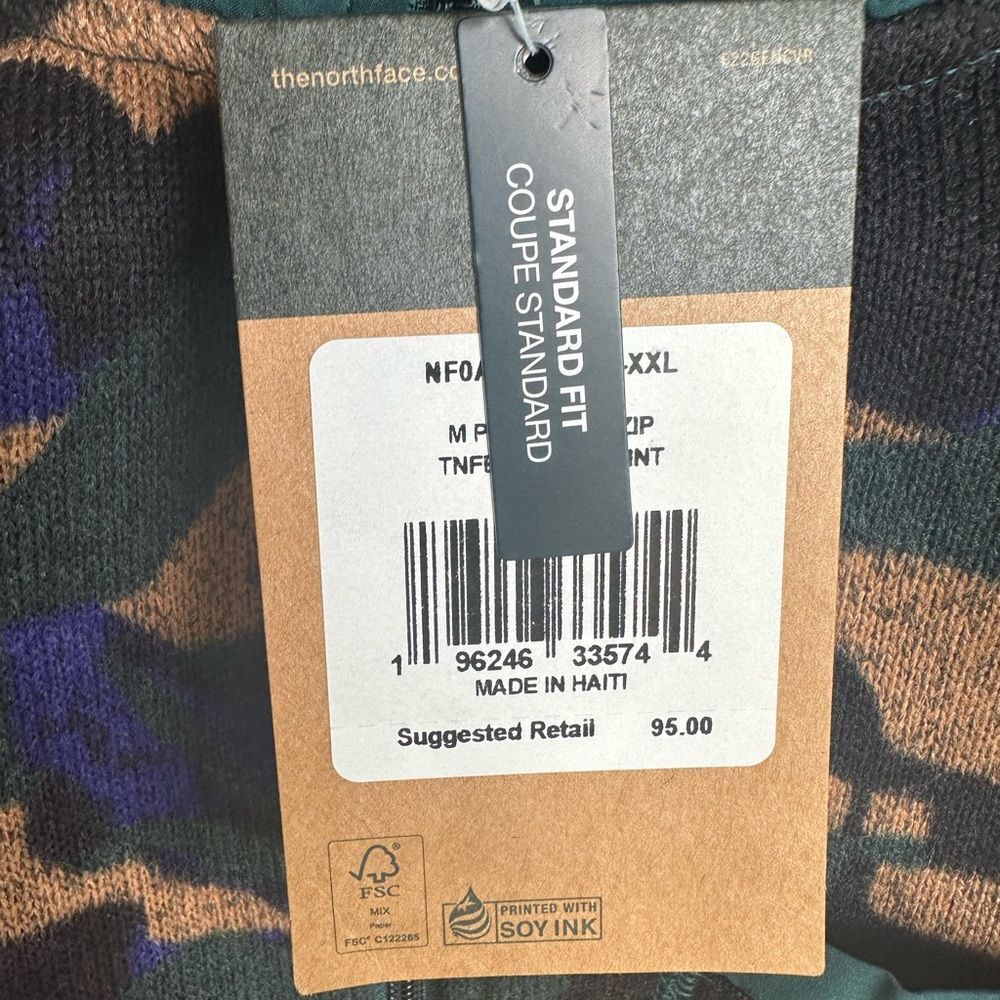 Men’s North Face XXL Printed Gordon Lyons 1/4 Zip Fleece Pullover MSRP $95 - Picture 2 of 6